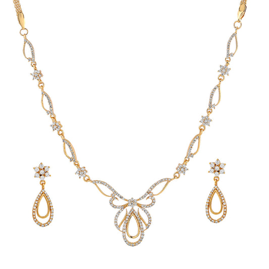 Jewellery Sets for Women Gold Plated Bridal Necklace Jewellery Set with Earrings