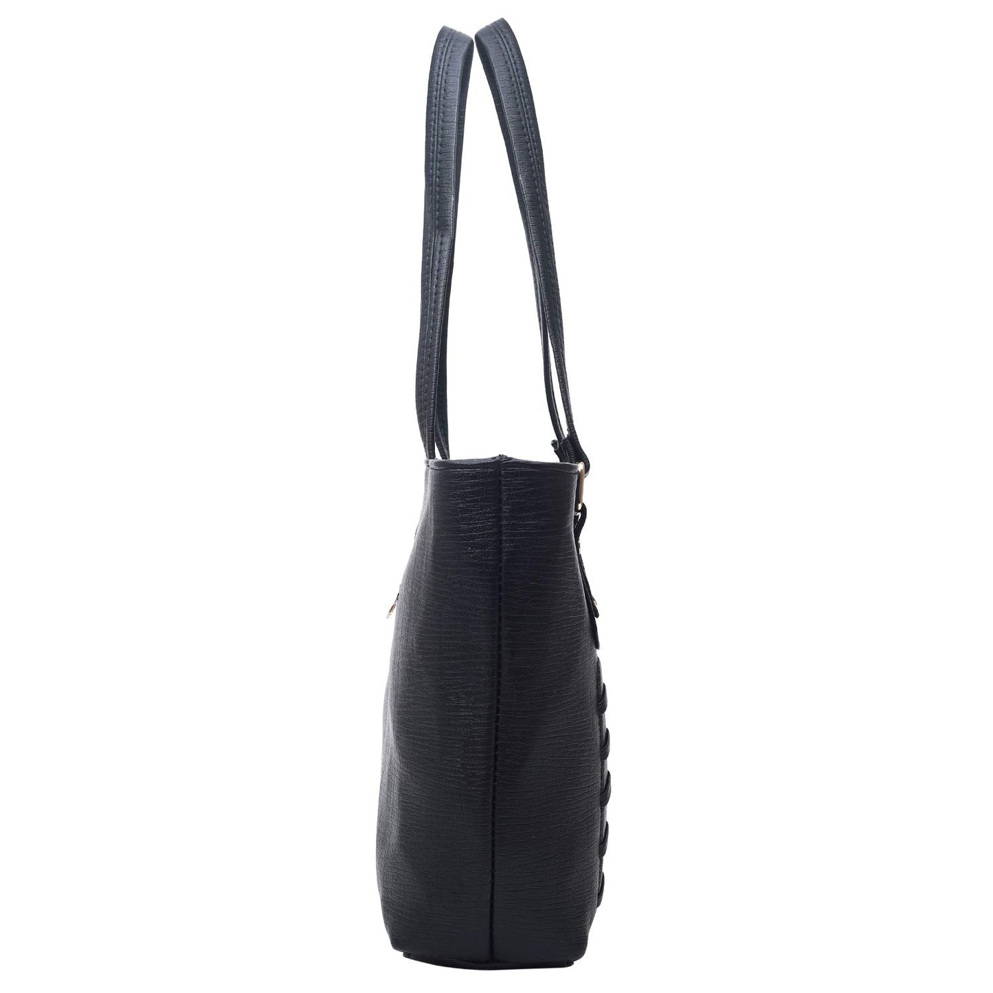 Leather Handbag For Girls | Women Zipper Closure Side Handbags Shoulder Bag Ladies Purse | Solid Texture Tote Bag