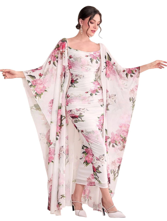 Women's Georgette Bodycon Maxi Dress