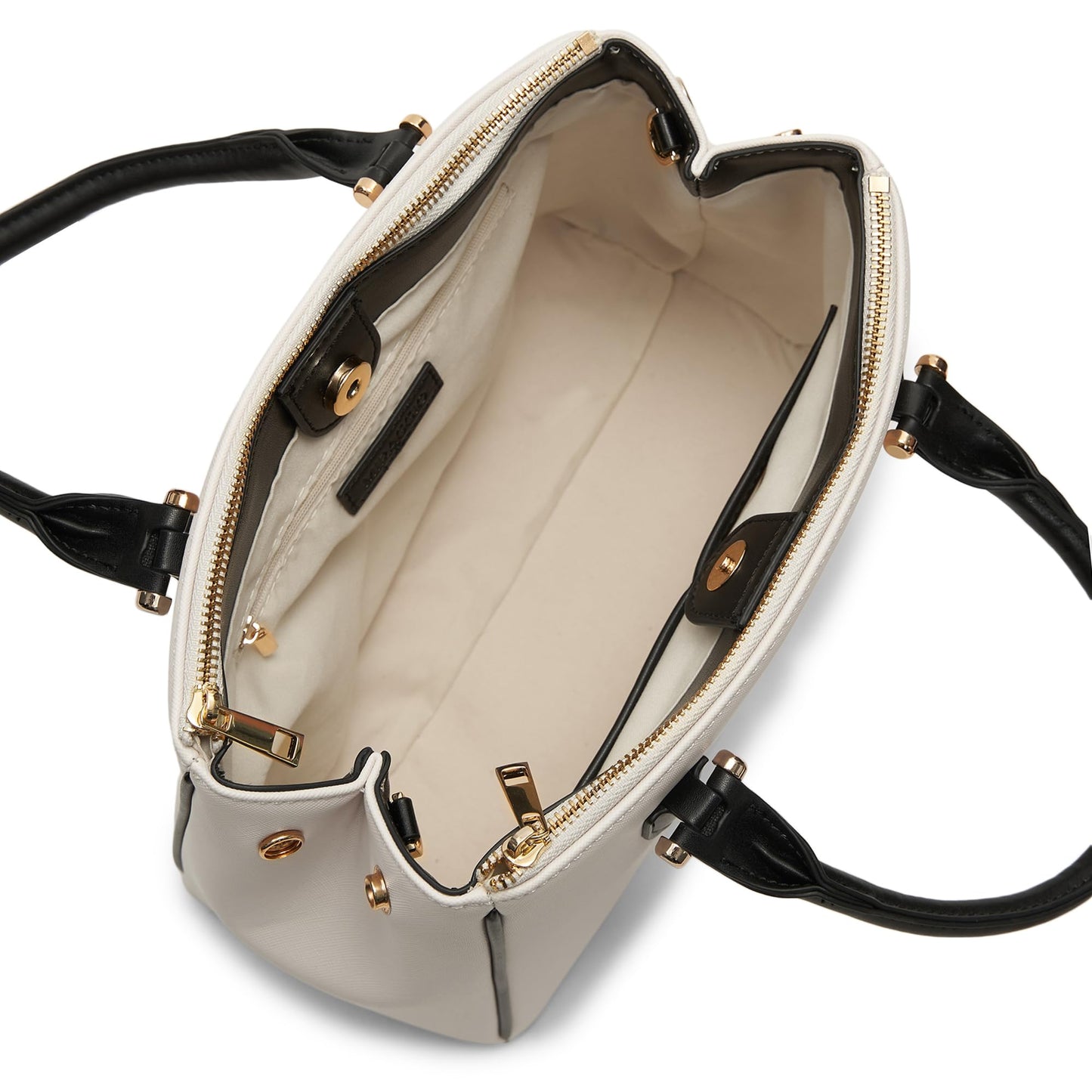 Solid Structured Handbag with Adjustable and Detachable Sling Strap
