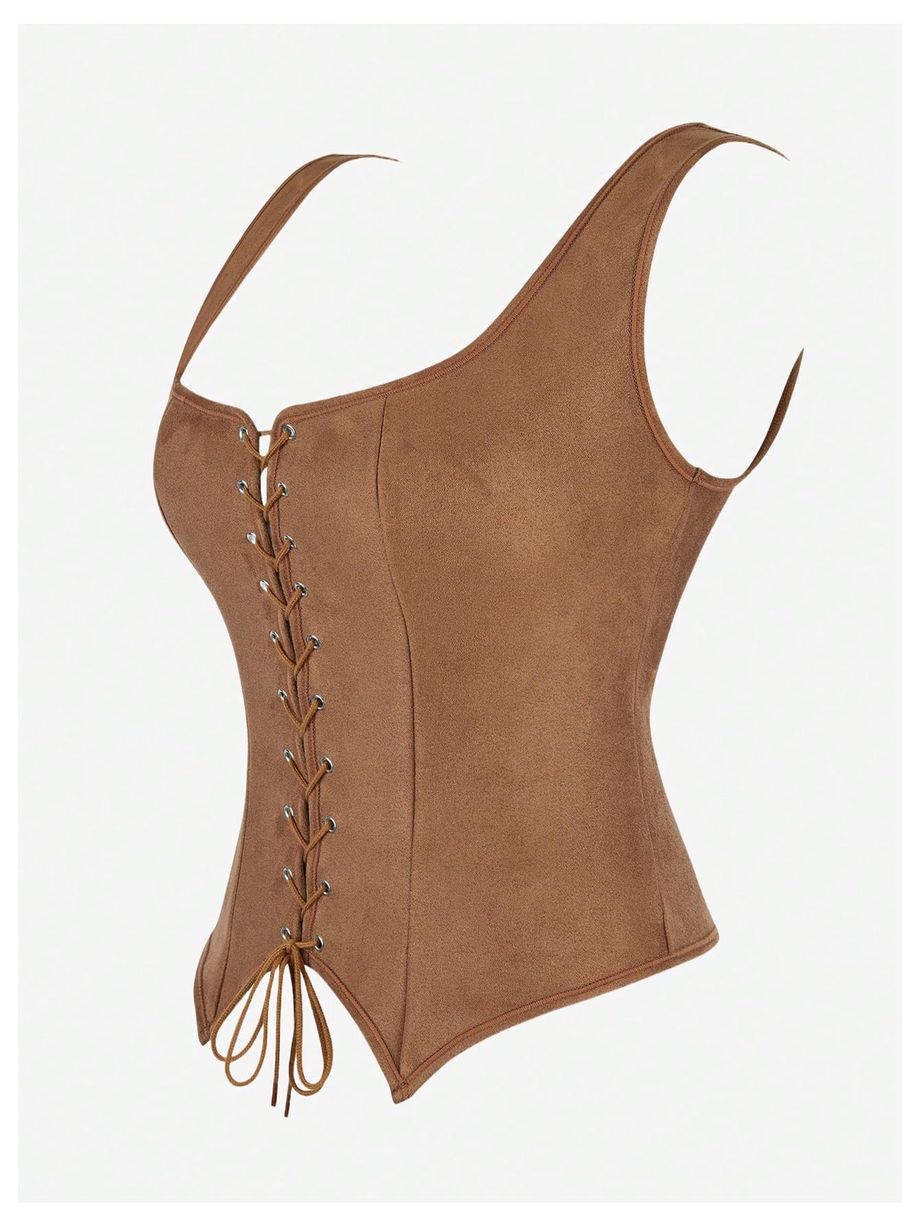 Sleeveless Western Cowgirl Rodeo Outfit Lace Up Vest Tops Pirate Renaissance Peasant Bodice 2025