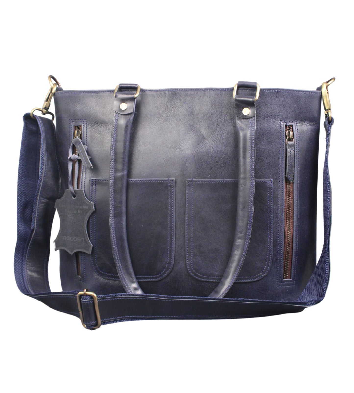 Leather Blue Tote Bag Messenger Bag Ladies Purse Crossbody Shoulder Satchel Handbag