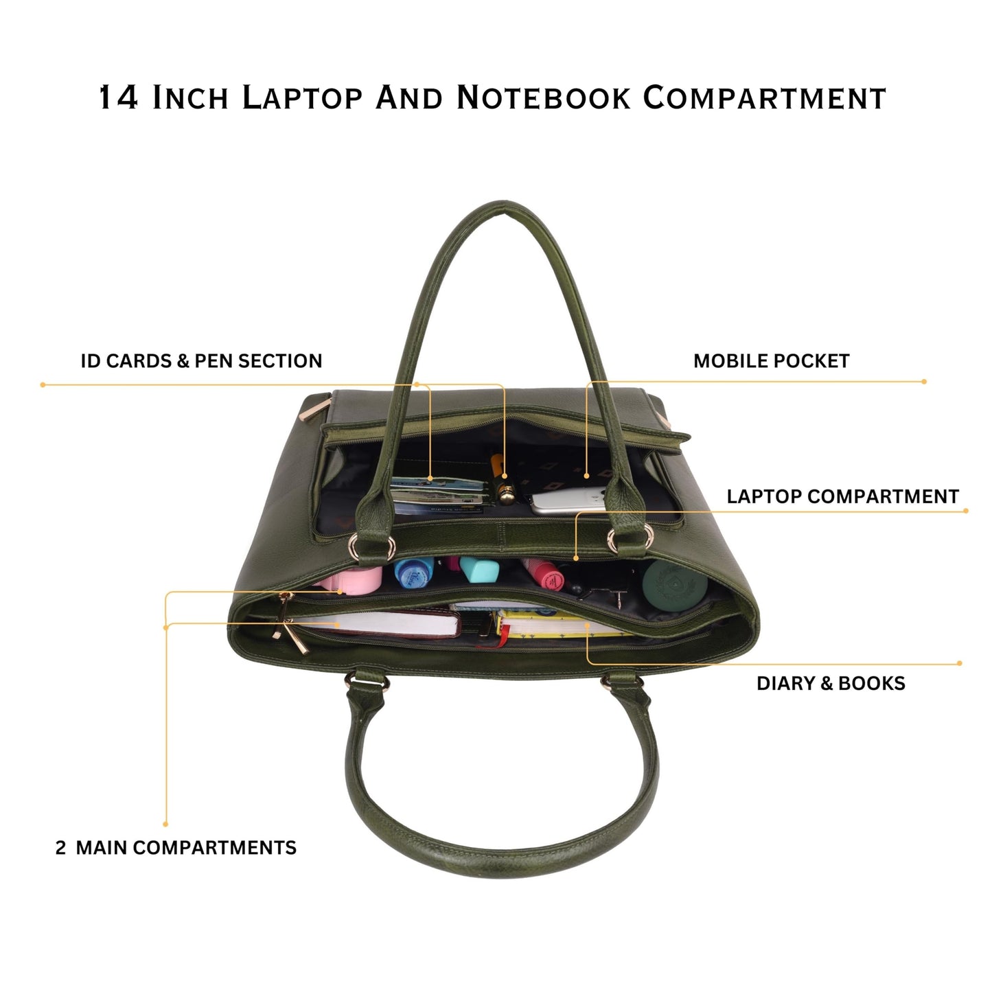 Leather Satchel Bag Double Top Handle Ladies Handbag & Shoulder Tote Bag For Women Durable