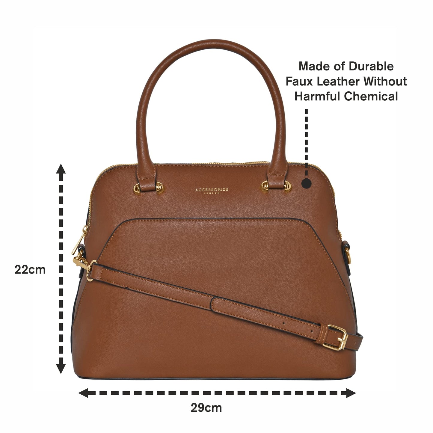 London Women's Thea Handheld bag with Detachable and Adjustable strap|Satchel Bag