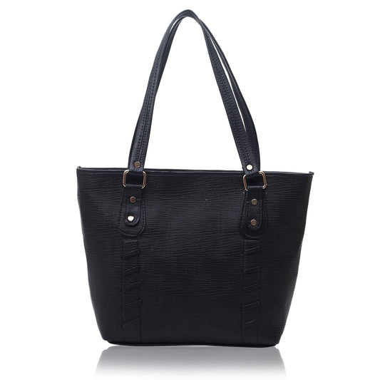 Leather Handbag For Girls | Women Zipper Closure Side Handbags Shoulder Bag Ladies Purse | Solid Texture Tote Bag