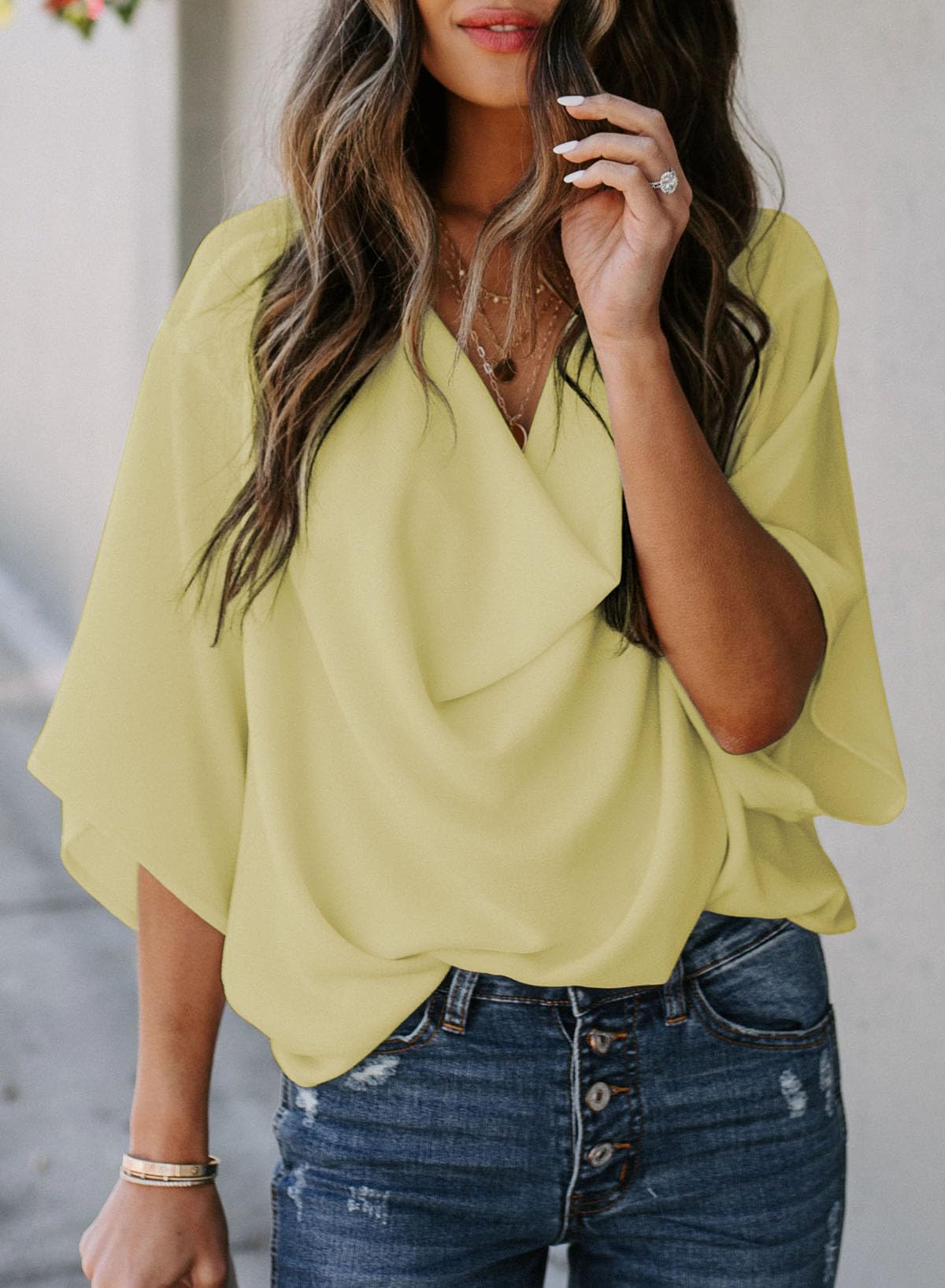 Womens Blouses and Tops Short Sleeve Chiffon Shirts and Tops