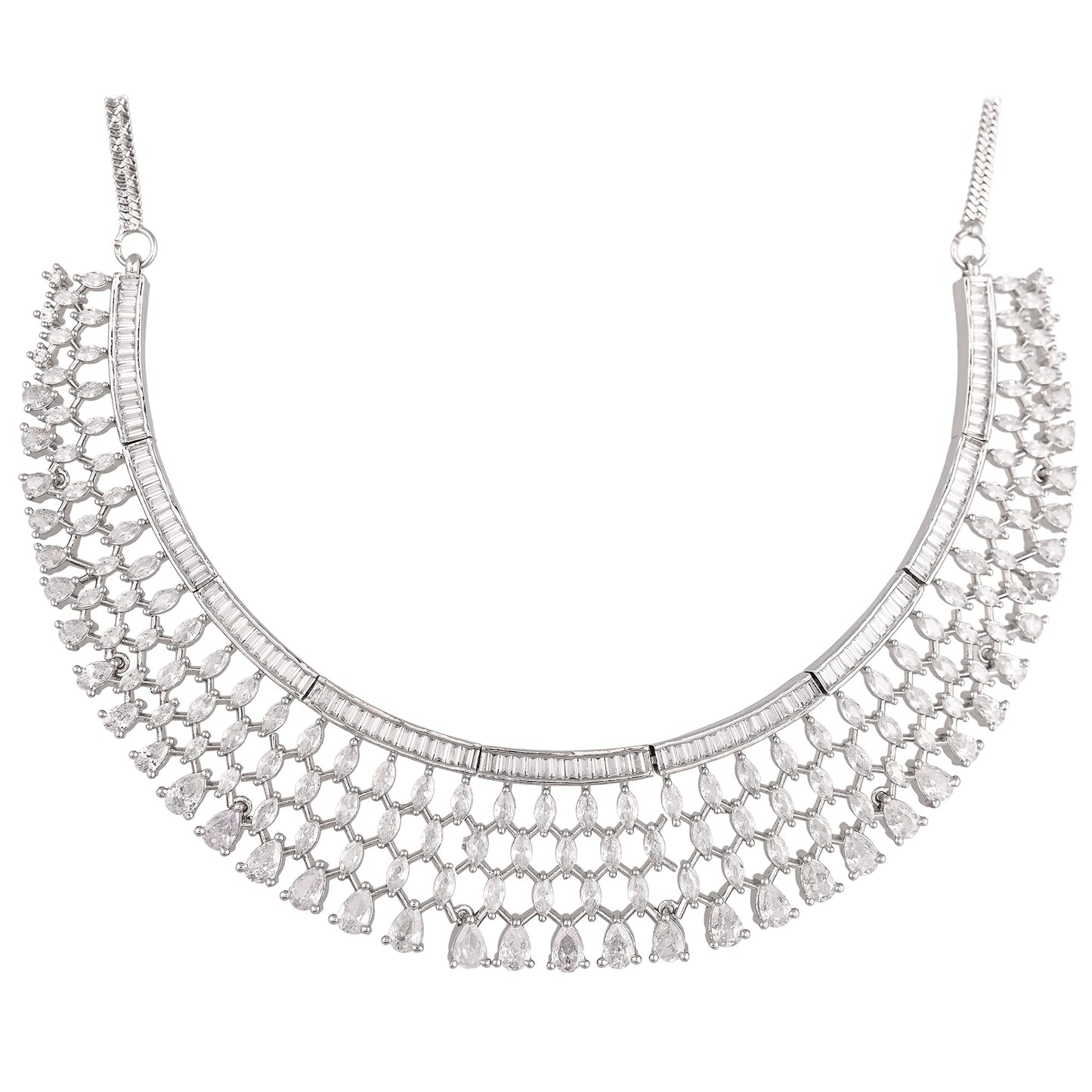 American Diamond Necklace set Gold Plated Traditional stylish wedding Western